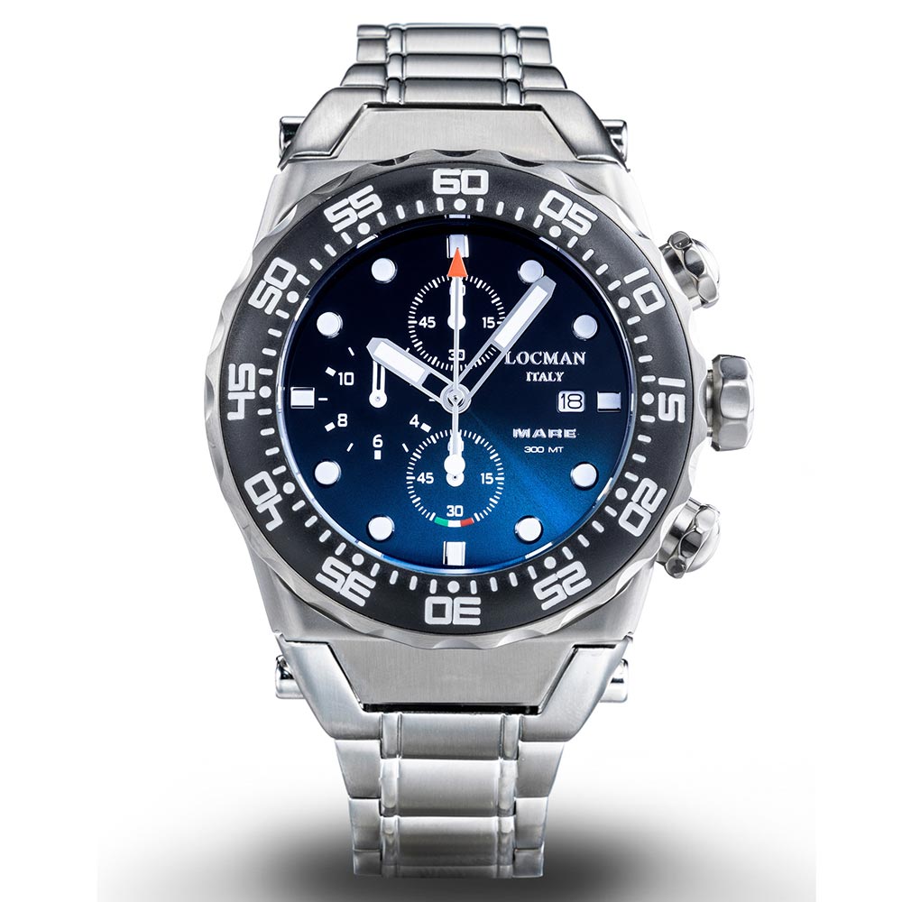 Cronografo Uomo Automatico Nuovo Mare Blu Locman