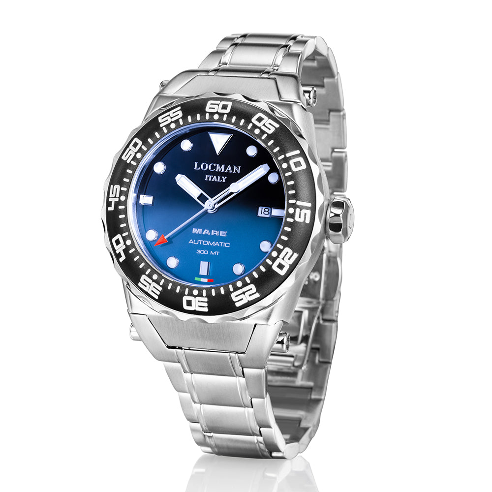 Orologio Uomo Automatico Nuovo Mare Blu Locman