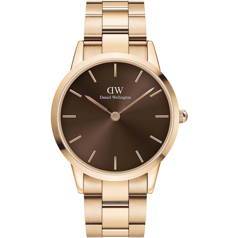 Orologio Uomo Iconic Amber Marrone Rose Daniel Wellington