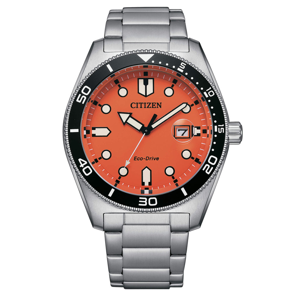Orologio Uomo Marine Eco Drive Arancio Citizen