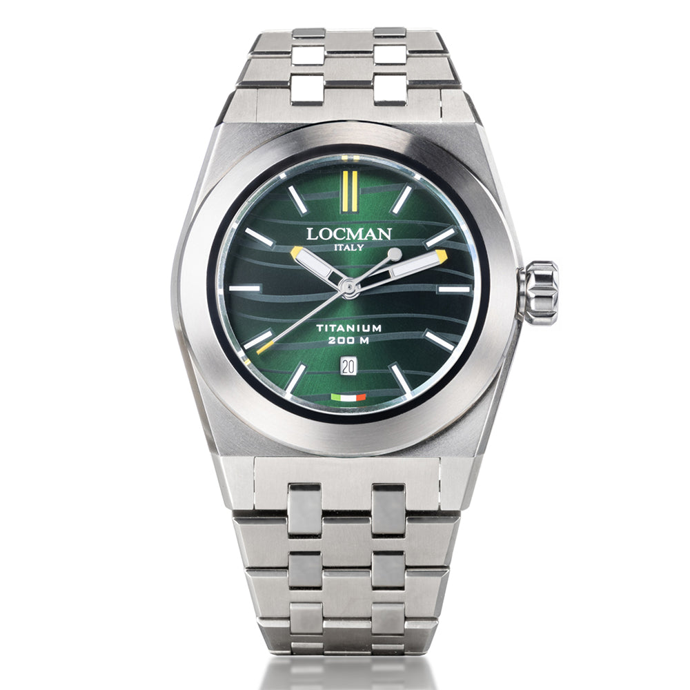 Orologio Uomo Nuovo Stealth Titanio Verde Locman