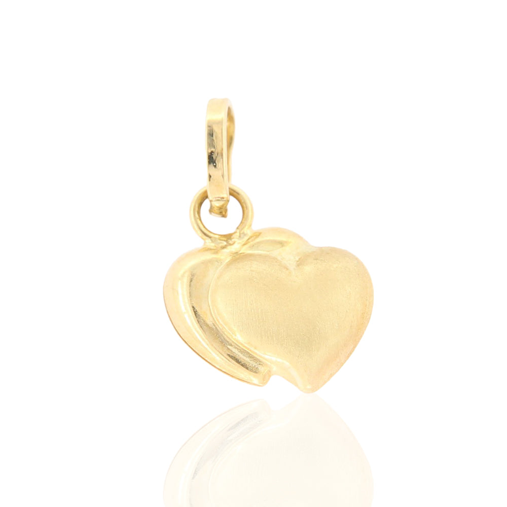 Pendente Donna Doppio Cuore in Oro Giallo