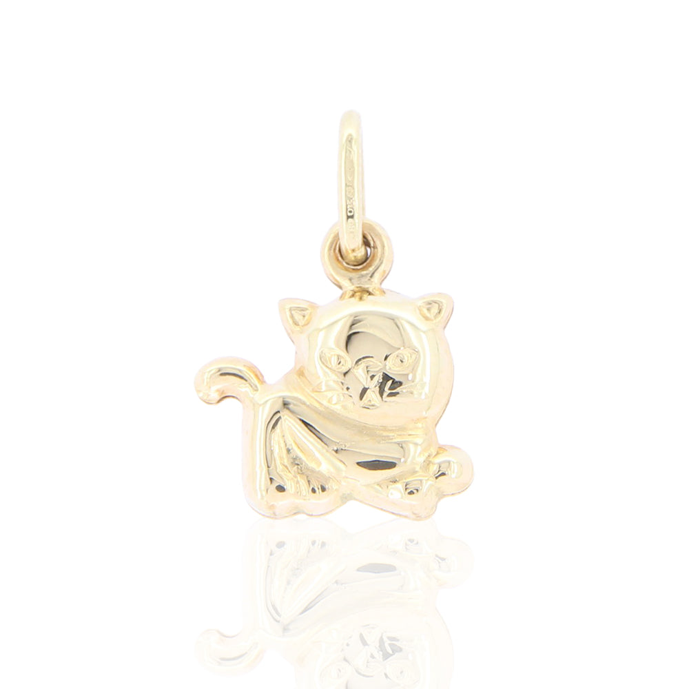 Pendente Donna Gatto in Oro Giallo
