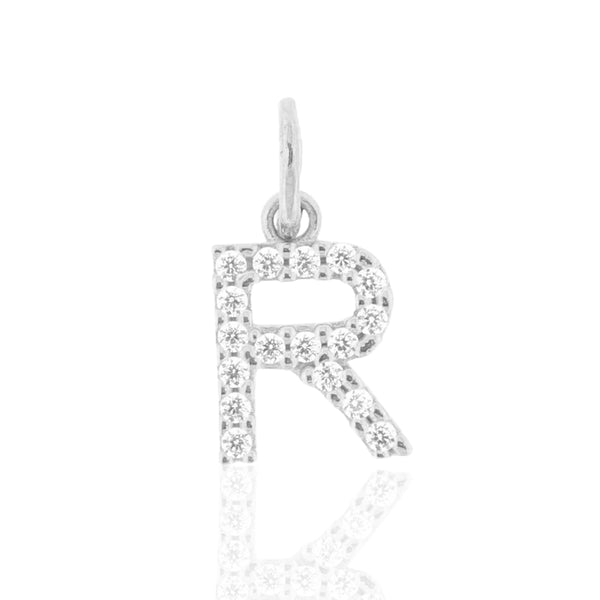 Charm Lettera R Corsiva In Argento 925 Con Placcato Oro 18kt – Eleganza In Miniatura Per Gioielli Personalizzati