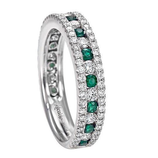 Anello Smeraldo Oro Bianco Decò Recarlo XB845/BSME Gioielleria