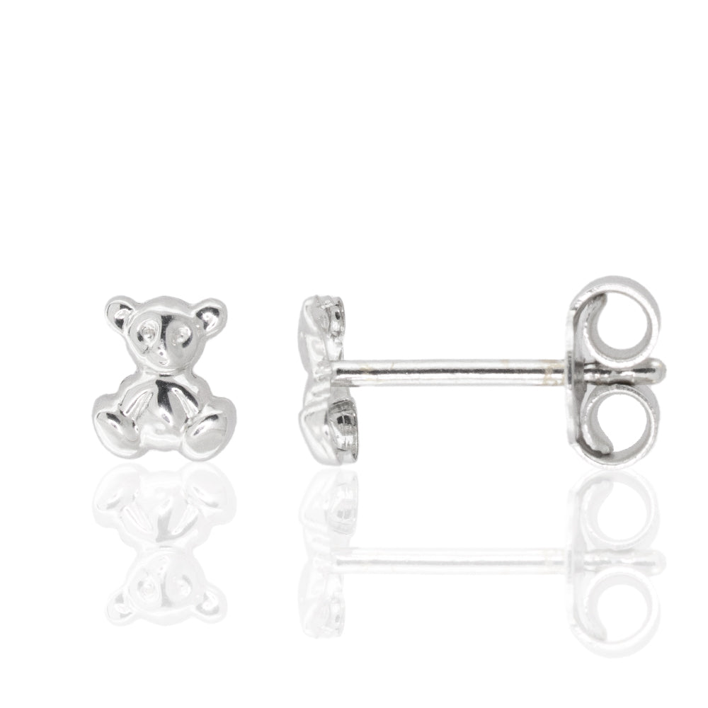 Onefeart Orecchini A Vite Per Donna Con Scimmietta In Argento E Placcato Oro Bianco 12mm