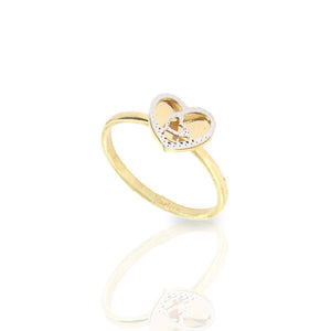 Anello Bambina Cuore in Oro 2 Colori