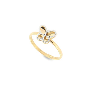 Anello Bambina Farfalla in Oro 2 Colori