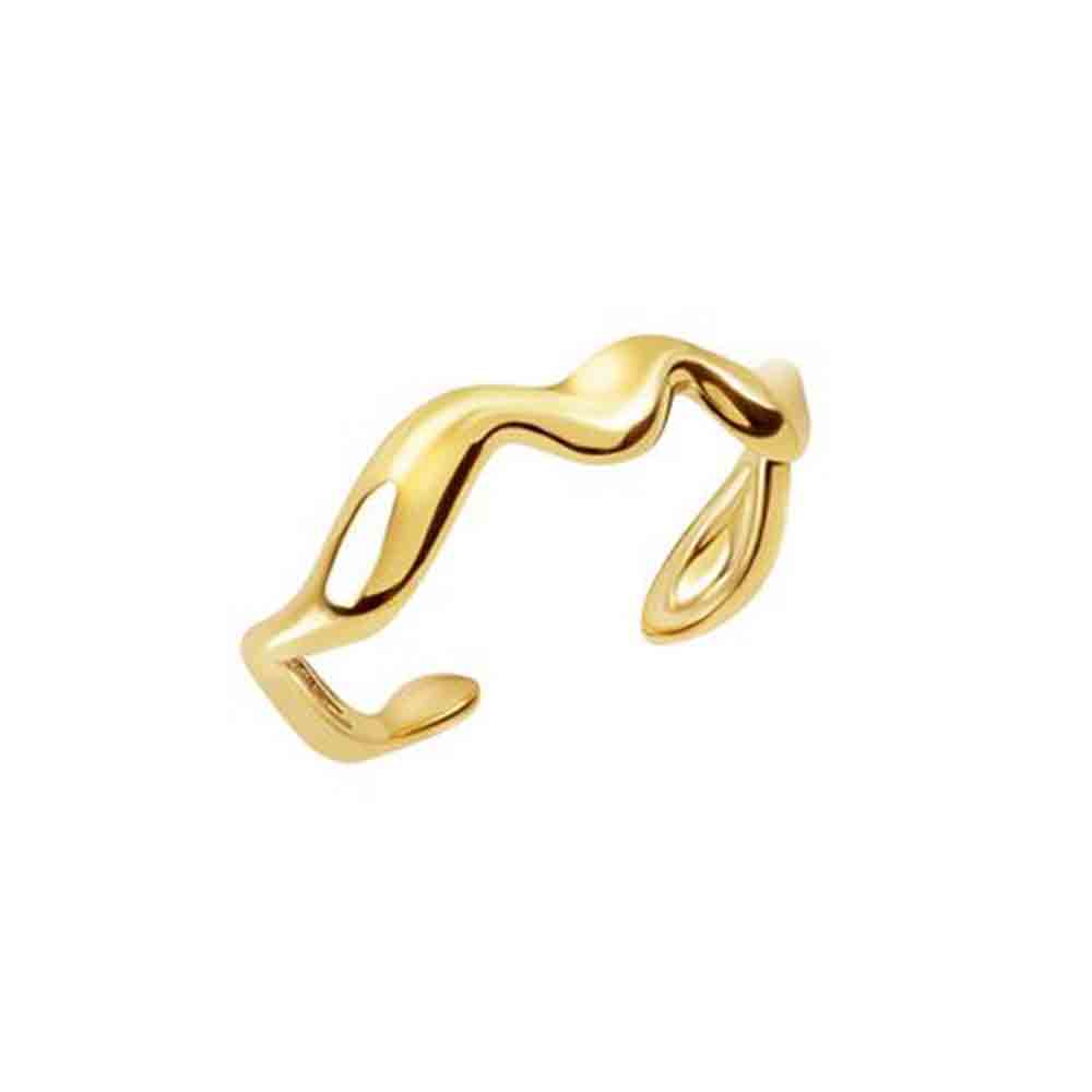 Anello Donna Acciaio Gold Zig Zag Breil