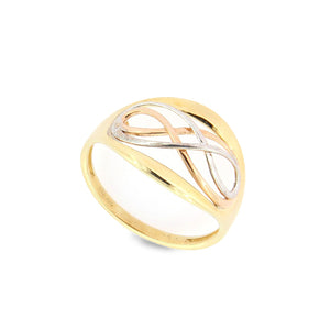 Anello Donna Fantasia in Oro 3 Colori