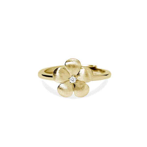 Anello Donna con fiore in argento dorato Mabina Gioielli