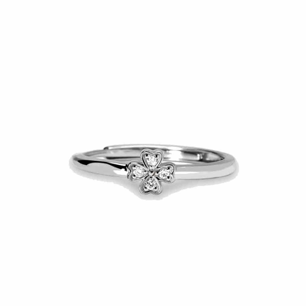 Anello Donna con quadrifoglio in diamante lab-grown Mabina Gioielli