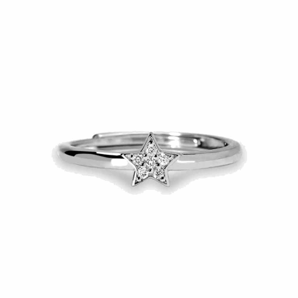 Anello Donna con stella in diamante lab-grown Mabina Gioielli