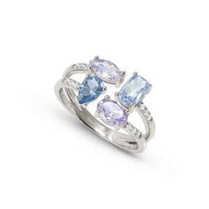 Anello Donna in Argento Colour Wave Aurora Edition cubic zirconia Misura 15 Nomination