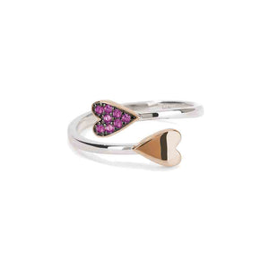 Anello Donna in Argento Cuori Capricciosi Mabina Gioielli
