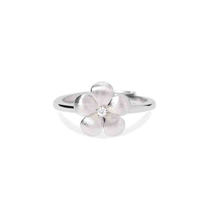 Anello Donna in Argento con fiore in argento bulinato Mabina Gioielli