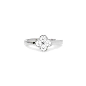 Anello in argento con fiore in zirconi Mabina Gioielli