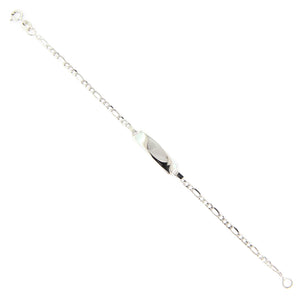 Bracciale Battesimo in Oro Bianco con Targhetta
