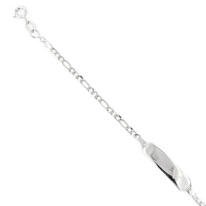 Bracciale Battesimo in Oro Bianco con Targhetta