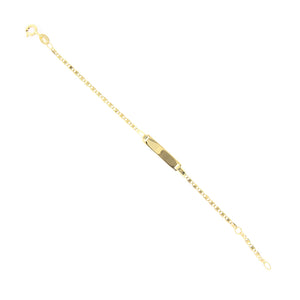 Bracciale Battesimo in Oro Giallo 9 Carati con Targhetta