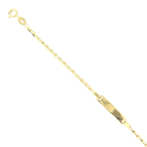 Bracciale Battesimo in Oro Giallo 9 Carati con Targhetta