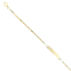 Bracciale Battesimo in Oro Giallo 9 Carati con Targhetta
