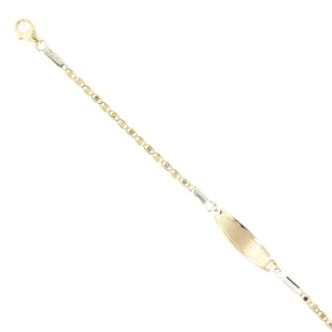 Bracciale Battesimo in Oro Giallo 9 Carati con Targhetta