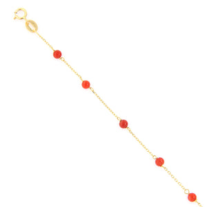 Bracciale Battesimo in Oro Giallo con Coralli