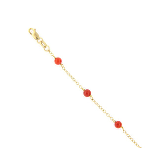 Bracciale Battesimo in Oro Giallo con Coralli