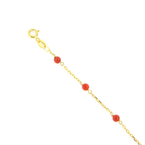 Bracciale Battesimo in Oro Giallo con Coralli