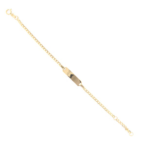 Bracciale Battesimo in Oro Giallo con Targhetta