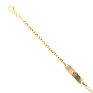 Bracciale Battesimo in Oro Giallo con Targhetta