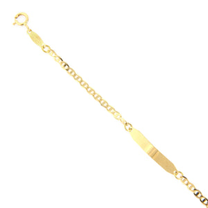 Bracciale Battesimo in Oro Giallo con Targhetta
