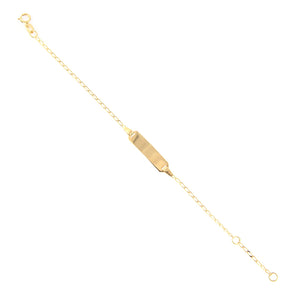 Bracciale Battesimo in Oro Giallo con Targhetta