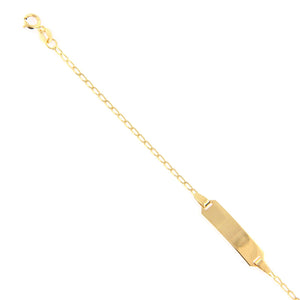 Bracciale Battesimo in Oro Giallo con Targhetta