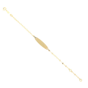 Bracciale Battesimo in Oro Giallo con Targhetta