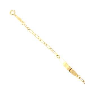 Bracciale Battesimo in Oro Giallo con Targhetta