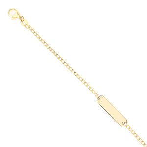 Bracciale Battesimo in Oro Giallo e Targhetta