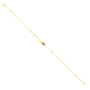 Bracciale Battesimo in Oro Giallo e Targhetta
