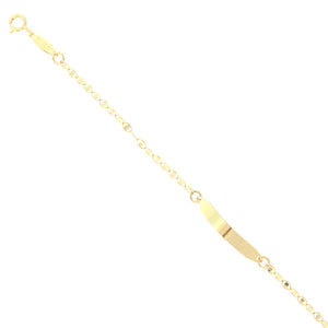 Bracciale Battesimo in Oro Giallo e Targhetta