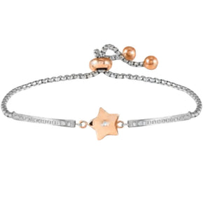 Bracciale Donna Milleluci e Refined in Acciaio Rose e Cubic Zirconia Stella Nomination