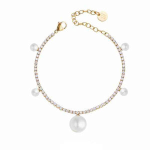 Bracciale Donna in Acciaio Gold con Perle Liu Jo Luxury