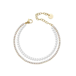 Bracciale Donna in Acciaio con Perle e Cristalli Liu Jo Luxury
