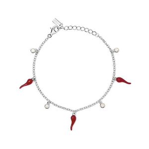 Bracciale Donna in Argento con Cornetti e Zirconi Mabina Gioielli