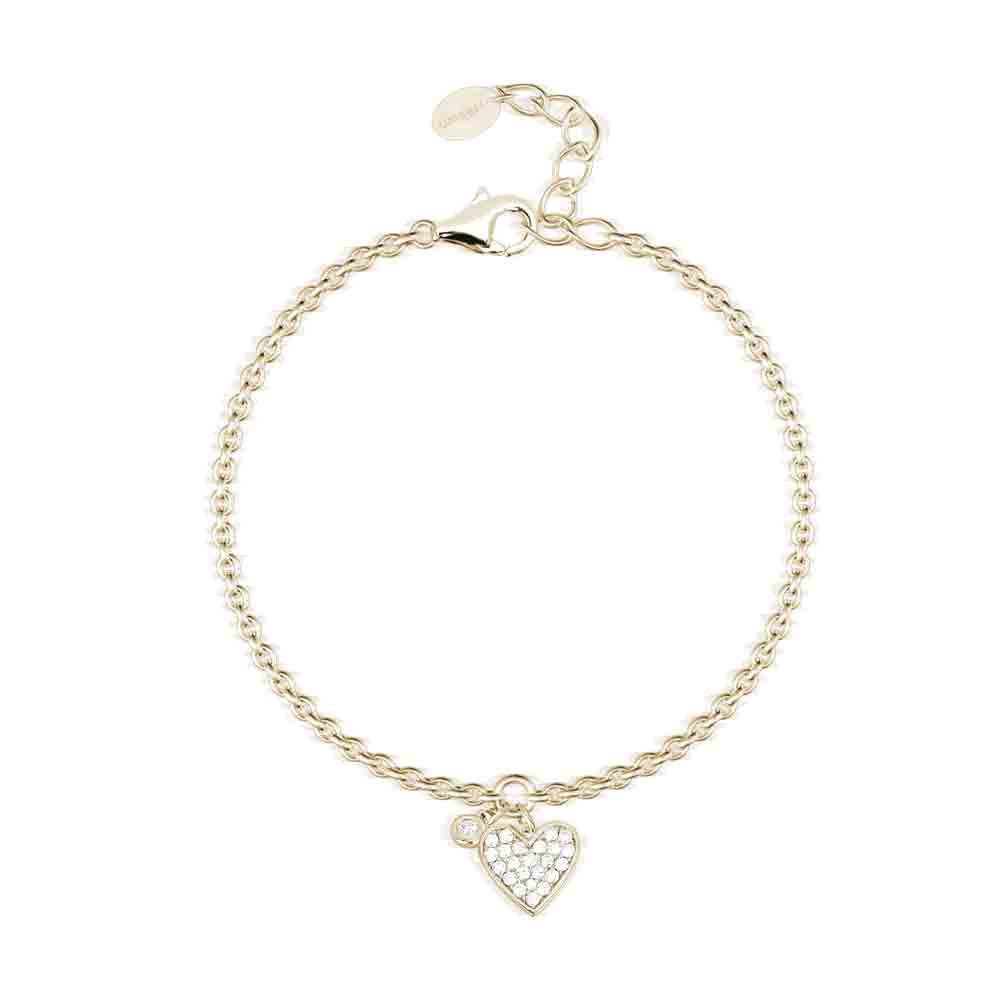 Bracciale Donna in Argento dorato cuore Mabina Gioielli