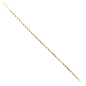 Bracciale Donna in Oro 2 Colori Corda e Veneziana