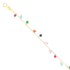 Bracciale Donna in Oro Giallo con Pietre Colorate
