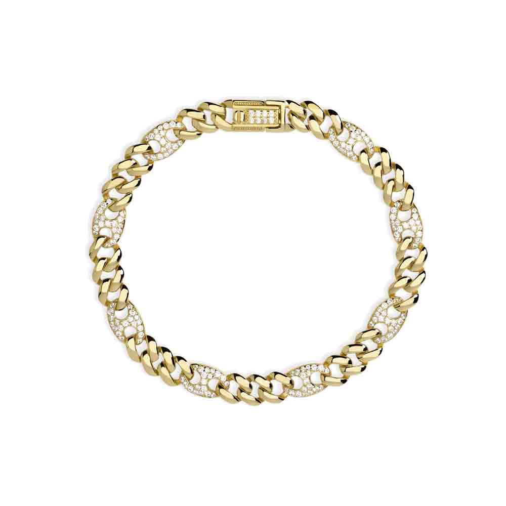 Bracciale Donna in argento dorato con zirconi Mabina Gioielli