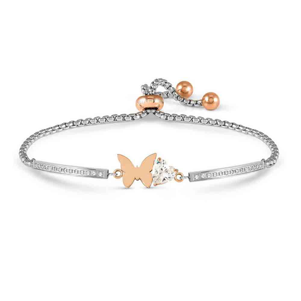 Bracciale Donna Milleluci Farfalla con Cuore Zircone Nomination