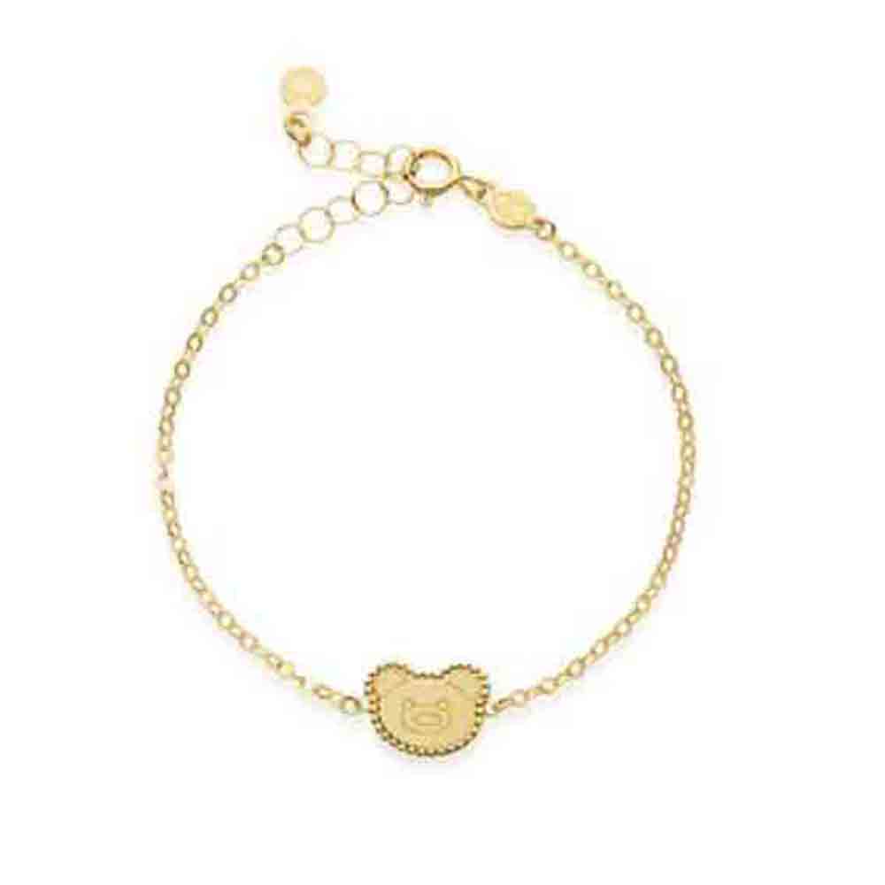 Bracciale Scintille in Oro Giallo 9kt Orsetto Le Bebè